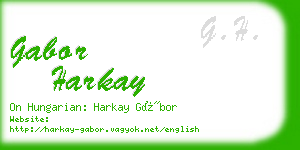 gabor harkay business card